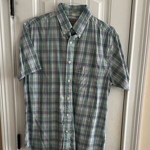 Southern Marsh Green and Blue Plaid Button Down Shirt